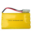 Bateria Ni-CD 9.6V tamanho AA Bateria 500mAh